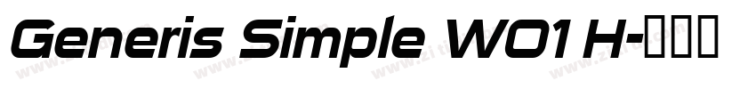 Generis Simple W01 H字体转换